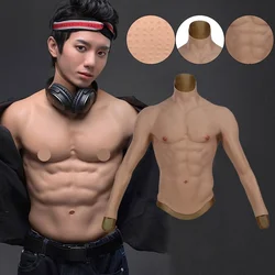 Silicone Muscle Chest Men's Summer Clothing Shaping Flexible Muscle Full Suit Synthetic Silicone Chest Role-playing Costume