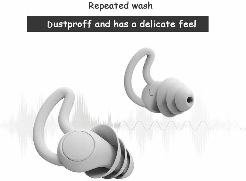 Noise Cancelling Earplugs Made of Safe Silicone Designed for Sleeping Camping and Pet Protection Comfortable Fit for All