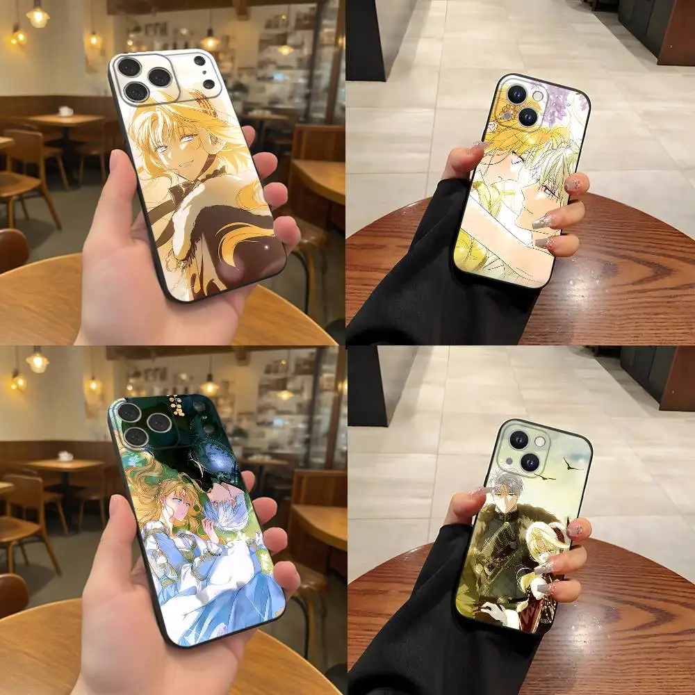 Capa de Celular Preta Macia How To W-Win Comics My Husband para iPhone 17, 16, 15, 14, 13, 12, 11, Pro, Max, Plus
