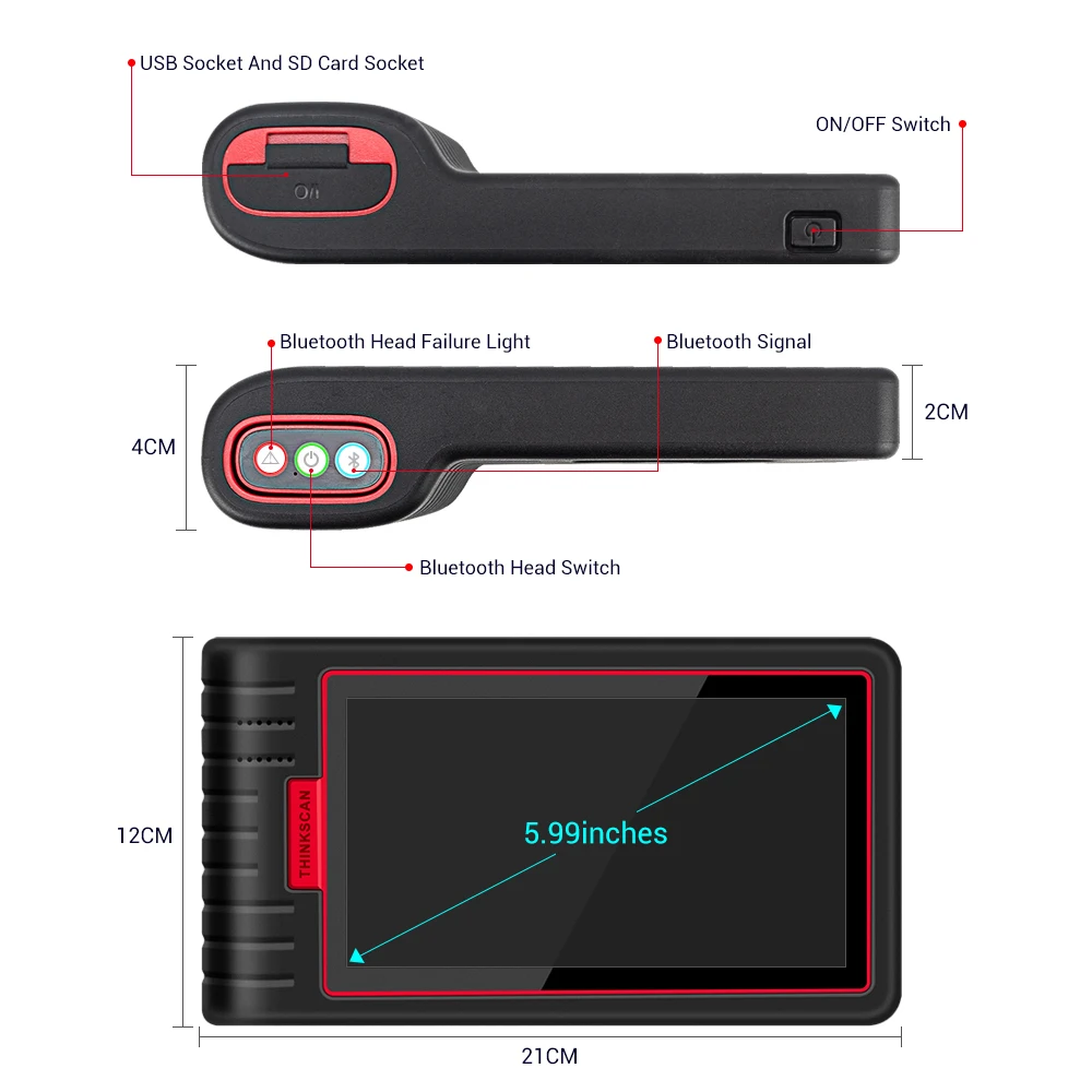 Think Car Thinkscan Max Obdii Diagnostic Automobile Device Scanner Code Read Actuation Test Special Functions Car Repair Tool