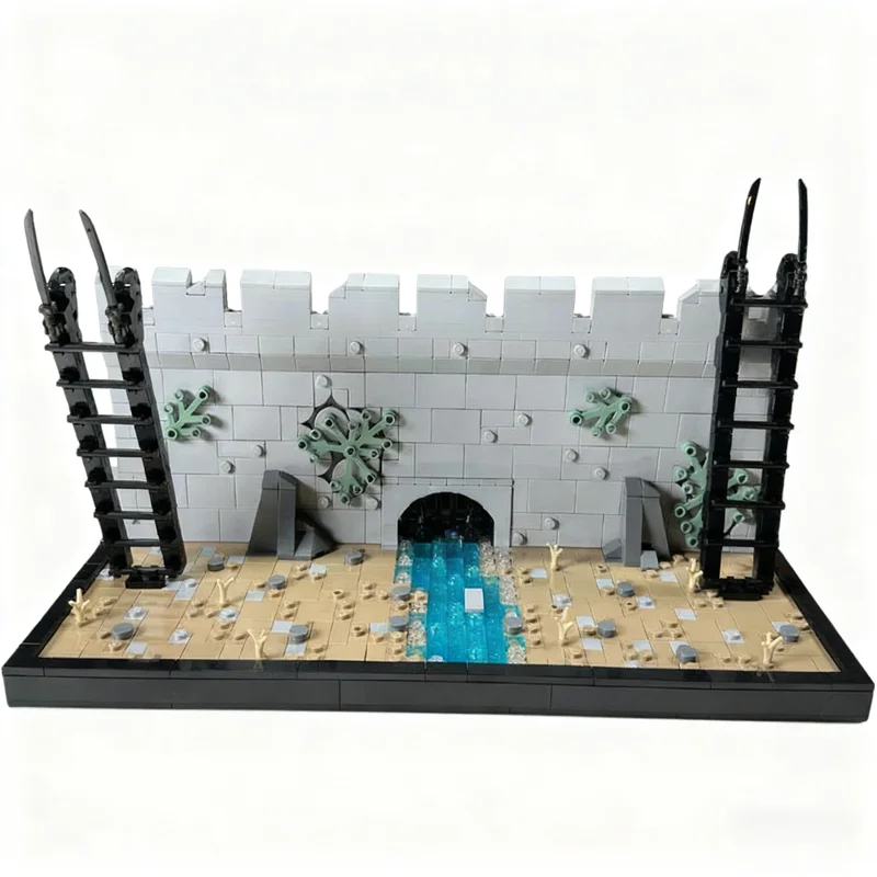 1006 stücke MOC Helms Tiefe Die Schlacht Wand Ringe Modell Bausteine Architektur Spielzeug Weihnachten Geschenke Kreative Ziegel Bildung