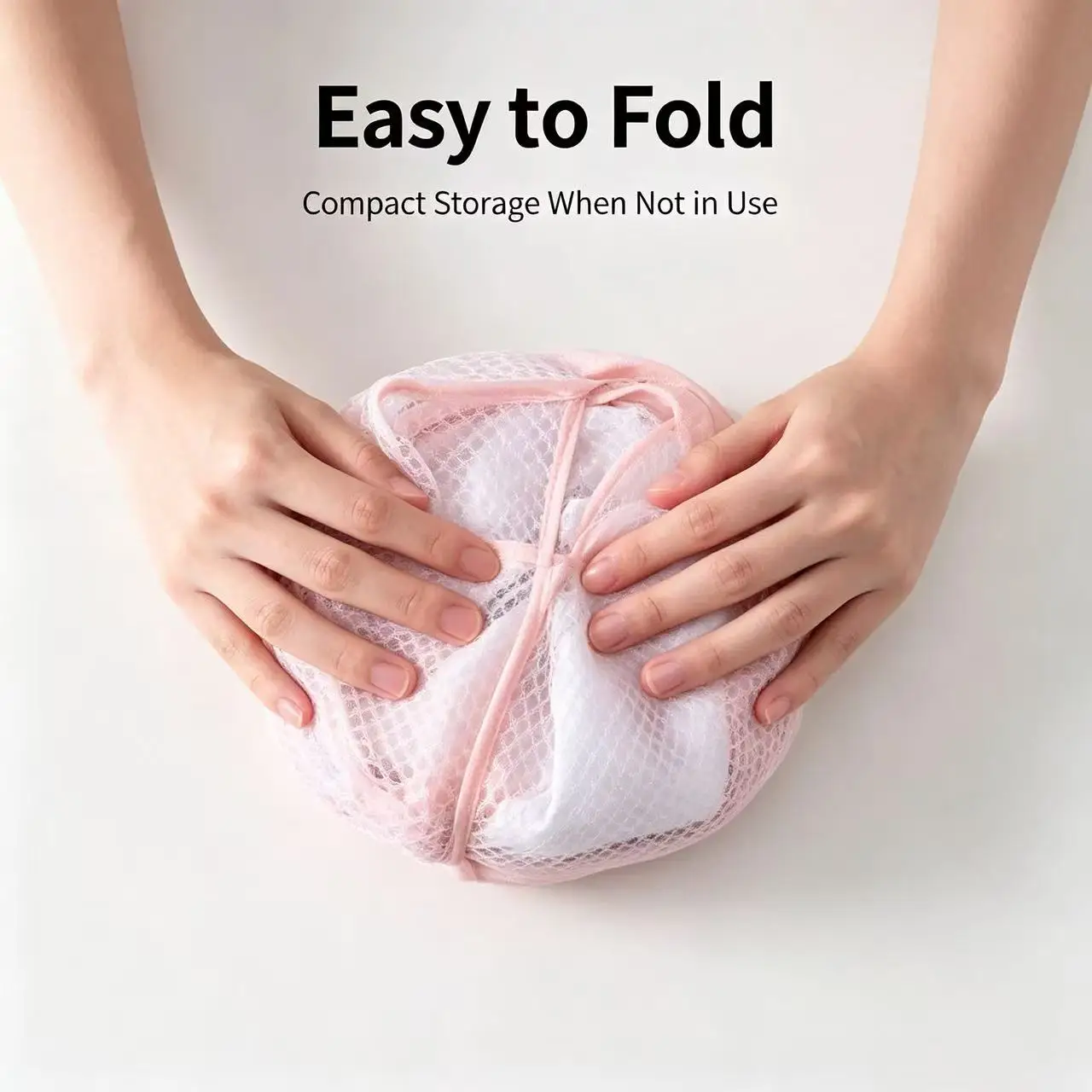 Foldable Mesh Laundry Basket, Cartoon Dirty Clothes Hamper, Breathable Storage Bin for Bedroom Bathroom Home Organizer view 6