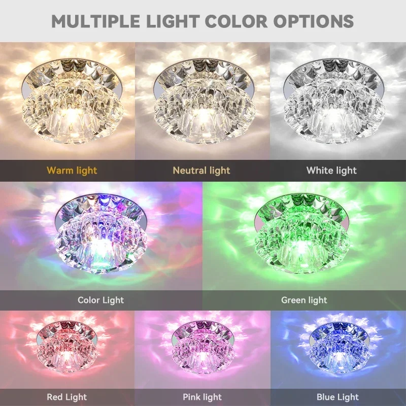 LED Ceiling Lamp for Aisle, Flush, Living Room, Crystal Corridor, Porch Light, Front Porch, Porch Light
