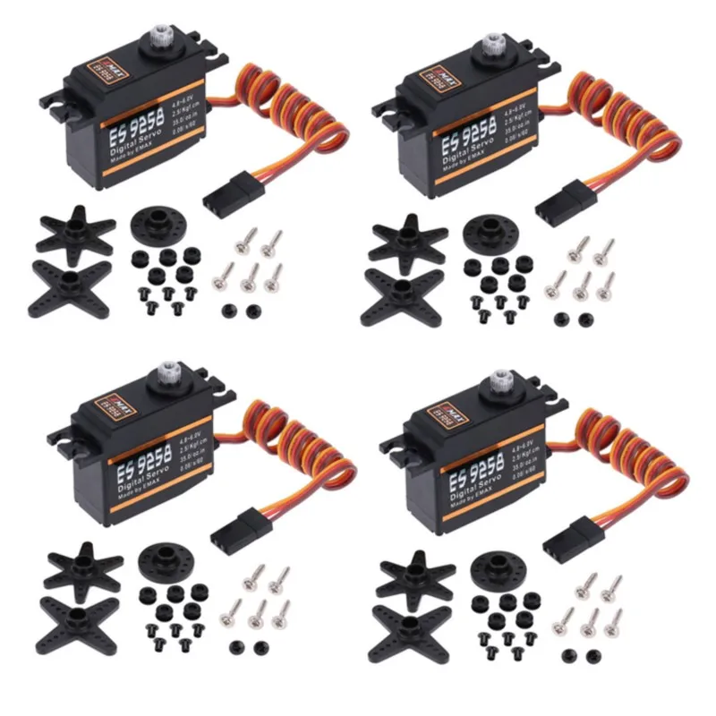

Metal Gear EMAX ES9258 Digital Servo 27g/ 2.5 kg/ 0.05 sec for rc helicopter Wholesale For racing drone