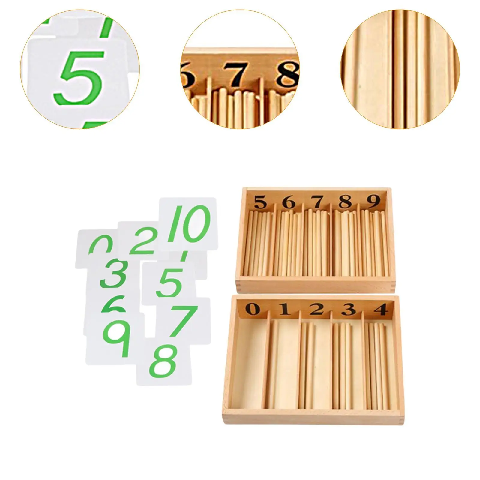 Montessori Spindle Box Kids Early Development Educational Toys Counting Sticks Mathematical Toy Maths Toys for 3 Years Old