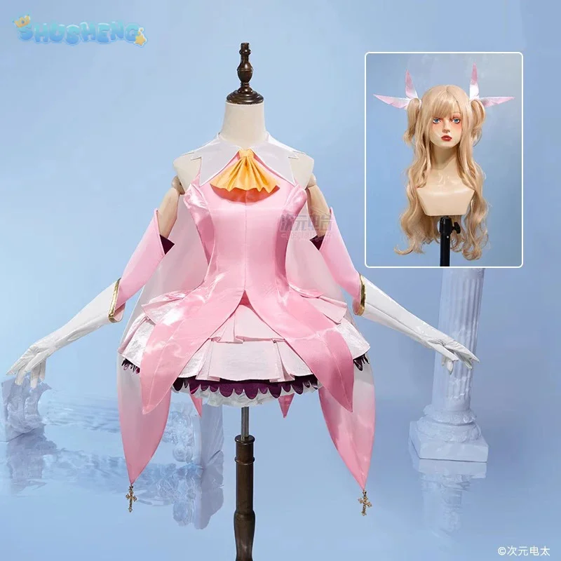 

Fate/kaleid liner Prisma Illya Cosplay Illyasviel von Einzbern battle dress Costume Halloween Party Sweet Lady Lolita Wig Set