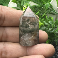 Natural Ghost Phantom Quartz Crystal Gemstone Specimen Hexagonal Prism Tower Obelisk Healing Reiki Witch Feng Shui Meditation Sp