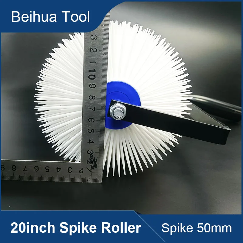 Imagem -03 - Polegada Perfurou a Baga Plástica do Rolo do Pico do Rolo para o Assoalho da Cola Epoxy o Comprimento das Ferramentas de Cimento do Auto-nivelamento da Altura 50 mm do Pico do Rolo 50cm 20