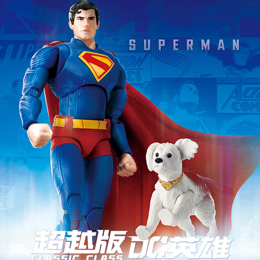

Blokees 2025 Superman Assembly Model David Superman Krypto Action Figure The Eyes Will Glow Beyond Version Statue Halloween Toys