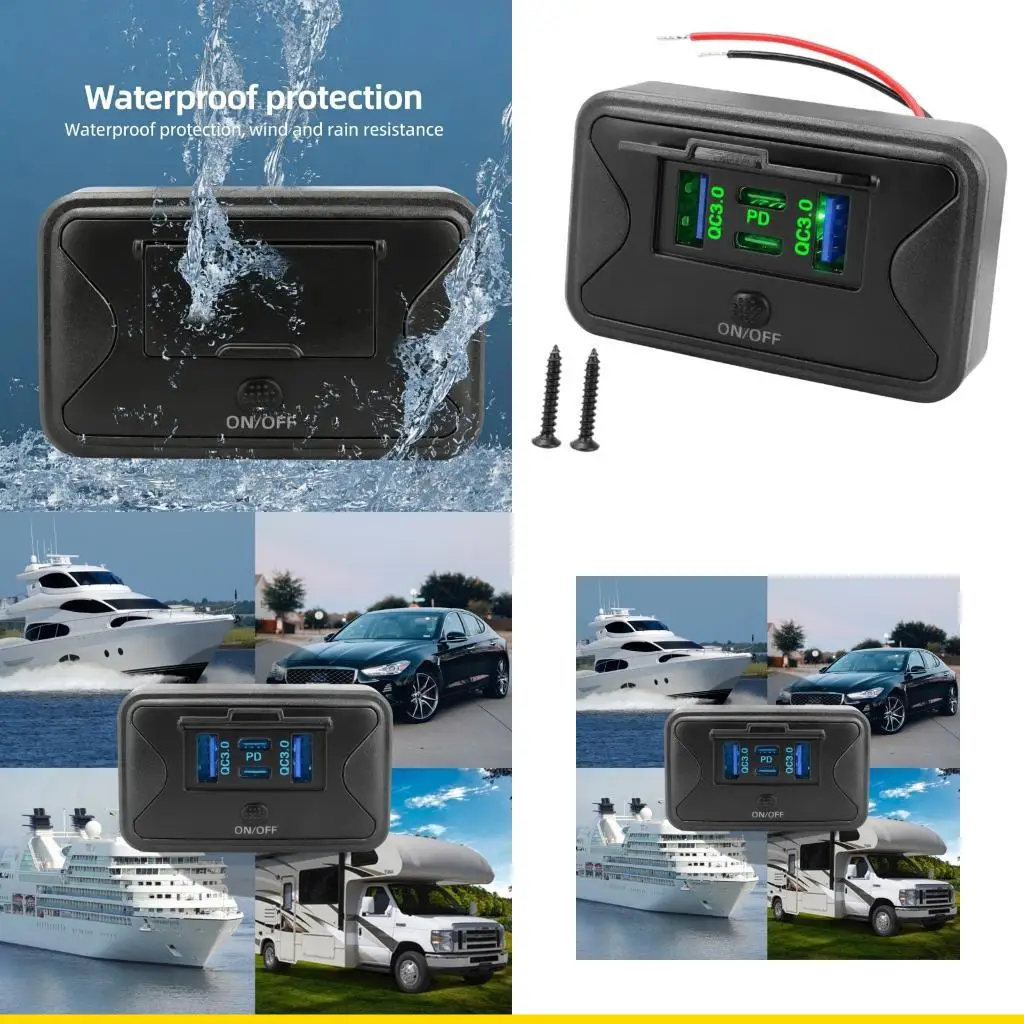 

Универсальный адаптер питания для зарядки морского грузовика и автомобиля SZCH мощностью 96 Вт с 4 портами USB обеспечивает всех