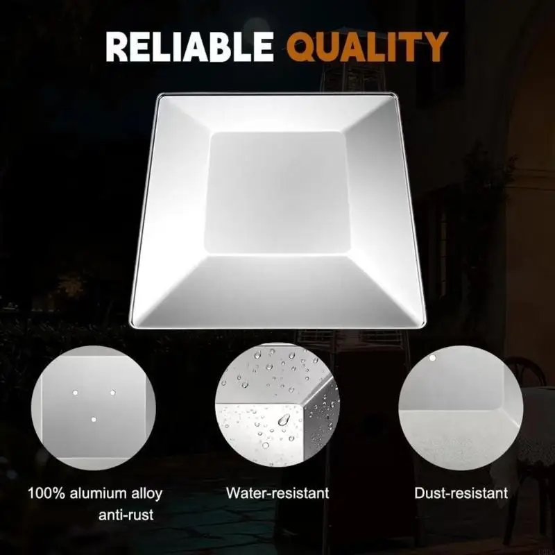 Patios Heaters Reflector Square Aluminum Reflector Cover with Pre Drilled Holes