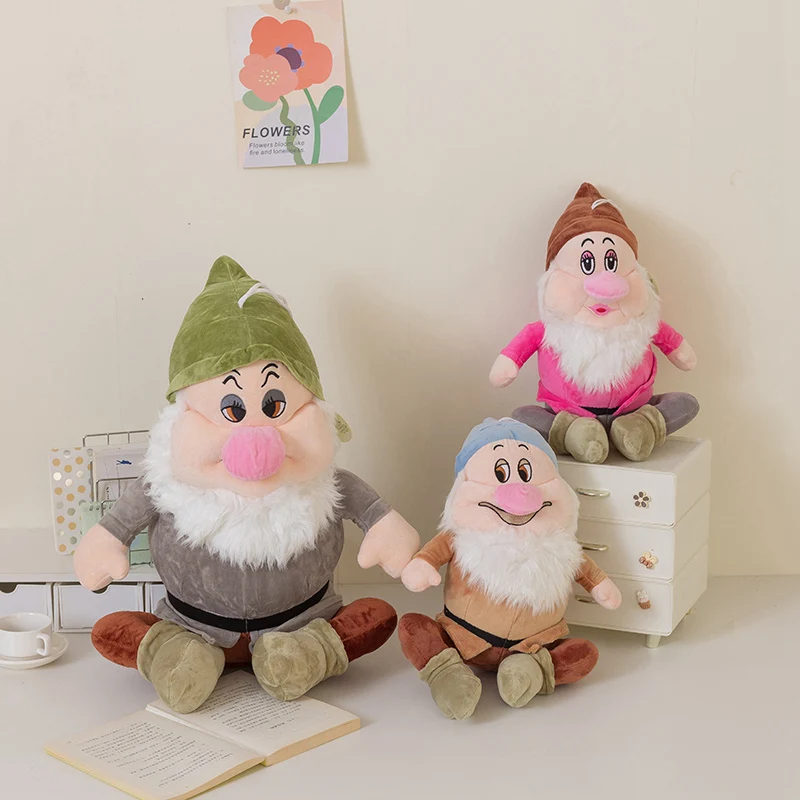 

Плюшевые игрушки-подушки «Семь гномов»: Док, Гръмпи, Слипи, Снизи, Башбел, Допи. Подарок для детей.