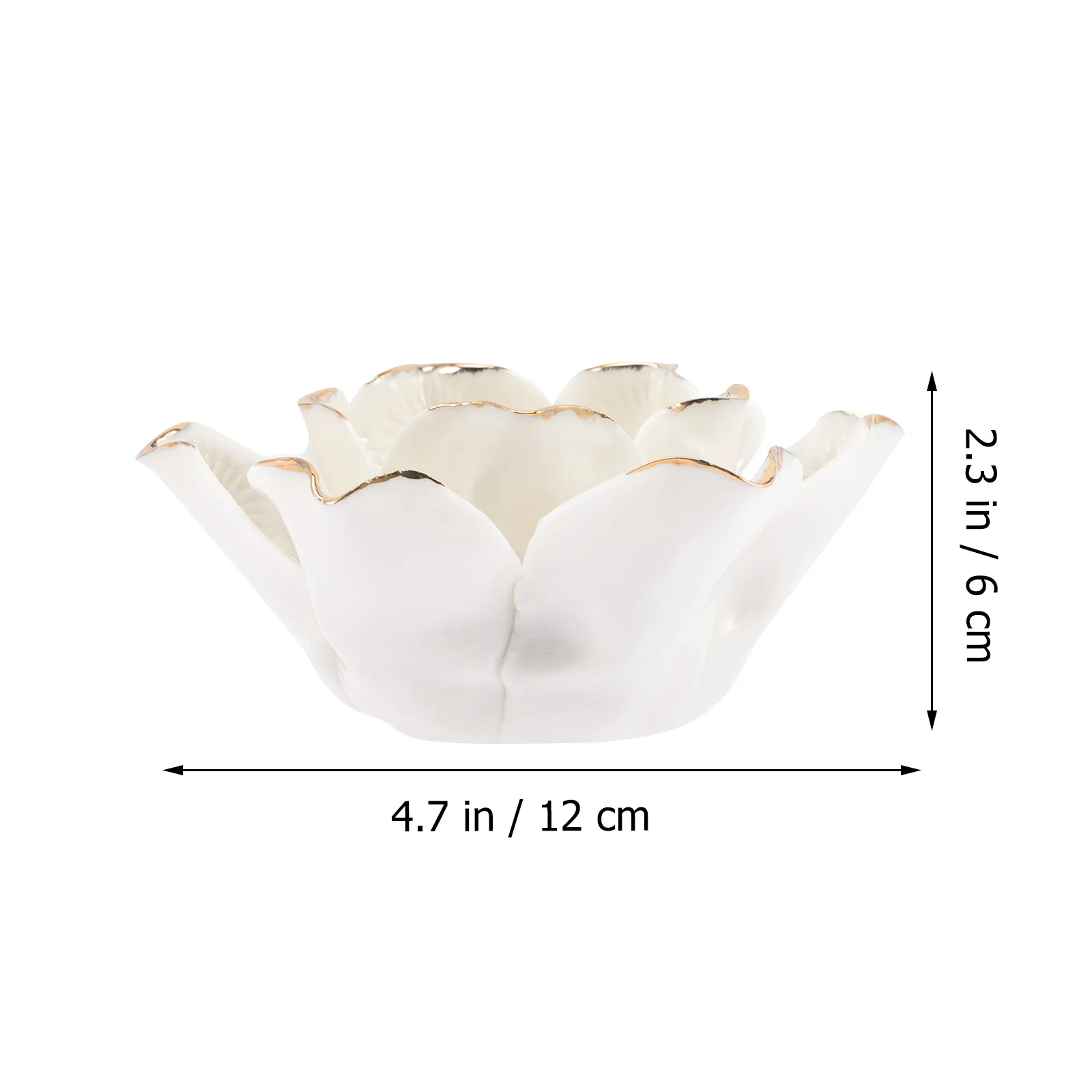 

Flower Shaped Ceramic Holder Decorative Candlestick Stand for Home Wedding Tabletop Ornament Romantic Luxury
