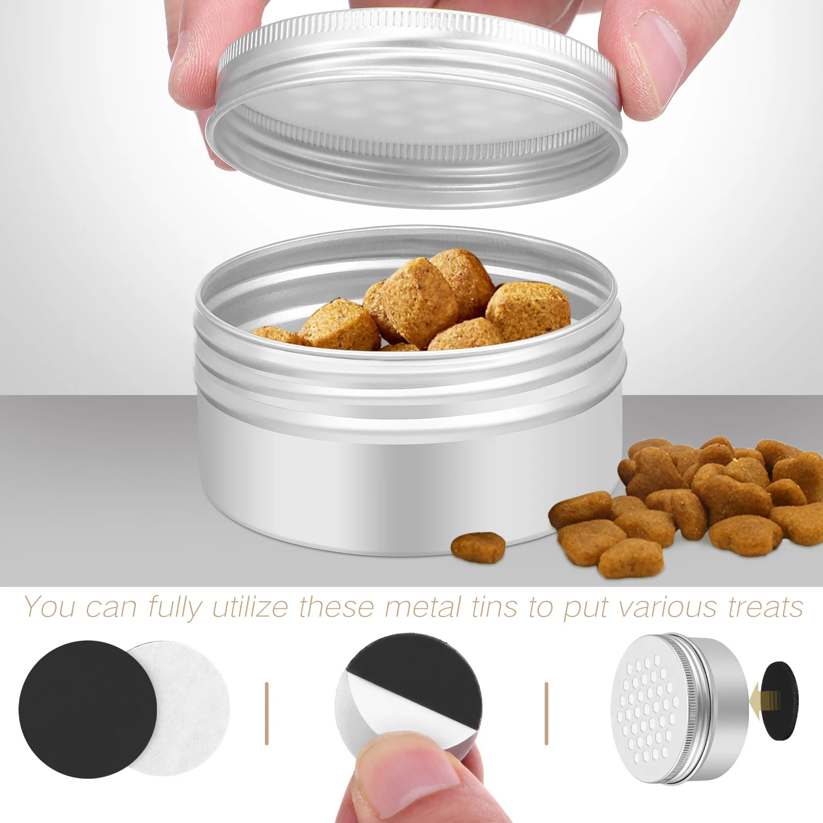 

Portable Dog Nose Training Kit Scented Metal Boxes for Canine Olfactory Practice Odor Detection Containers with Magnetic Closure