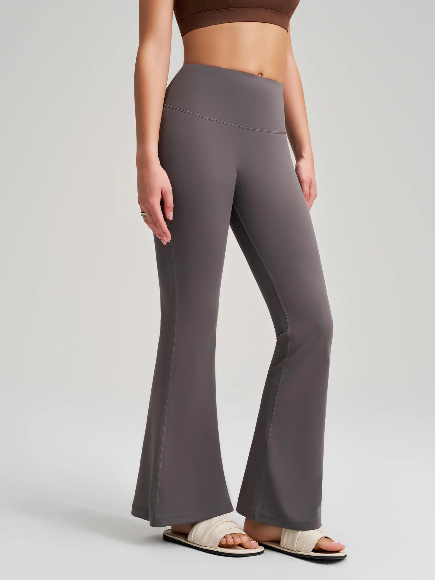 Women's High Rise Bootcut Yoga Pants, Slim Fit Flare Workout Trousers for Pilates Gym Fitness