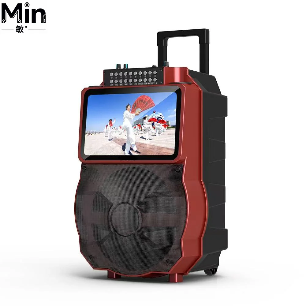 500W Peak Portable Party Karaoke Machine 10.1 Inch HD Display 2 Inch Tweeter Android 12.0 WiFi Outdoor