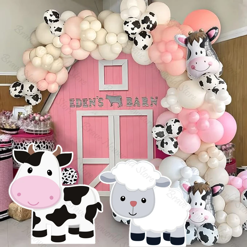 Farm Animal Decor Cow Sheep Pig Cut Out Foam Board Farm Birthday Party Decorations Party Props