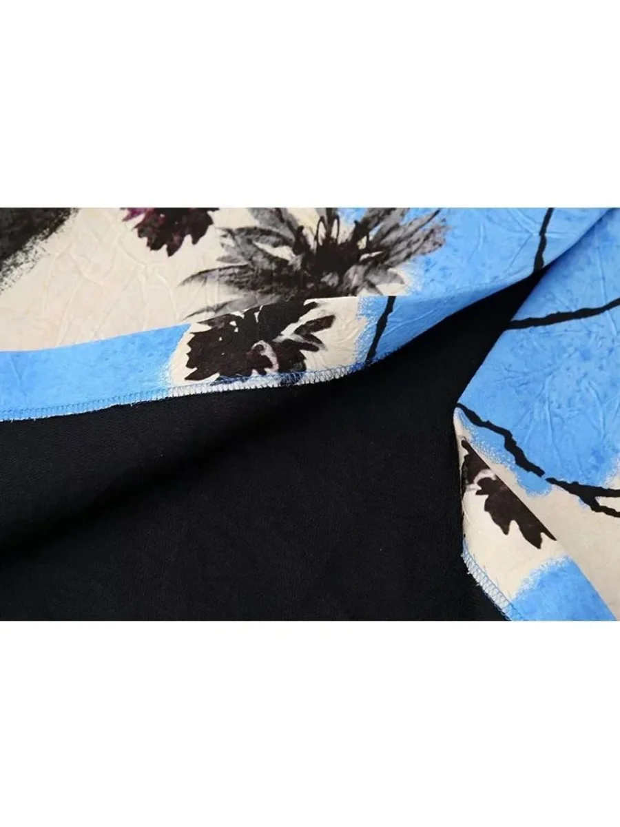 

Женская повседневная прямая юбка с высокой талией и принтом, винтажная юбка трапециевидной формы в полный рост, осенняя коллекция, модная