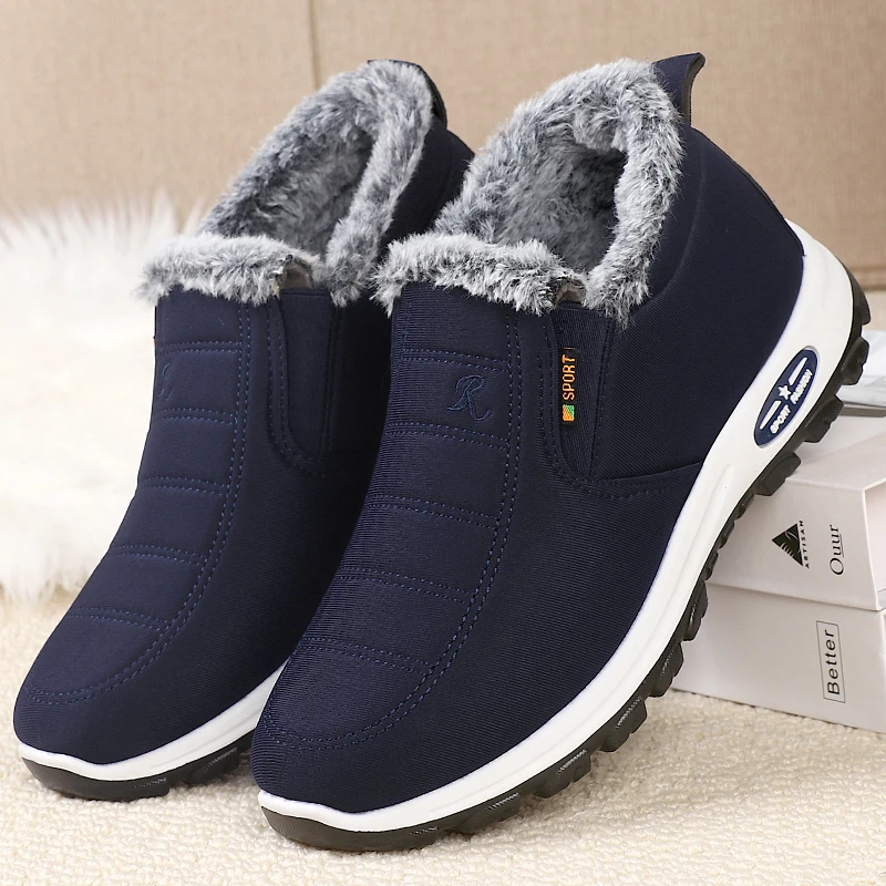 Warm Cold Winter Cotton Shoes for Men 2024 NewSlip-on Men\'s Casual Anti-slip and Wear-resistantFashion Elderly Leisure