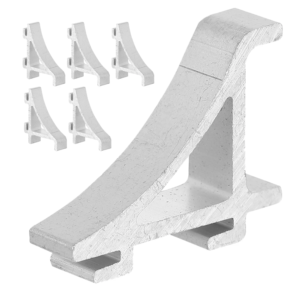 

6pcs Ice Cabinet Hooks Fridge Shelf Clips Aluminum Refrigerator Parts Metal Shelving Accessories Storage Solution