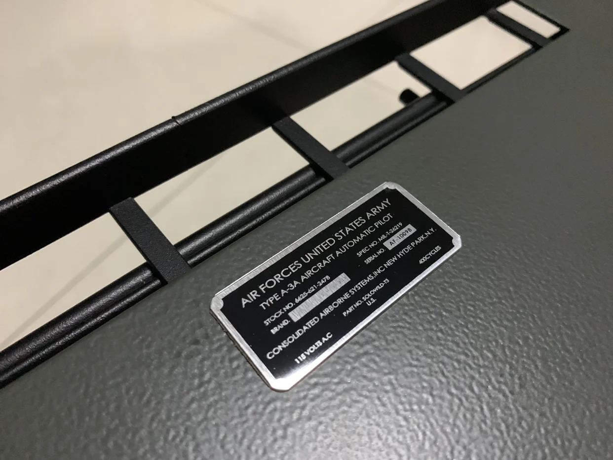 Air Force Military Style Aluminum Metal Sticker Outdoor Camping Hard Core Trend Vintage Label Custom Design Service DIY