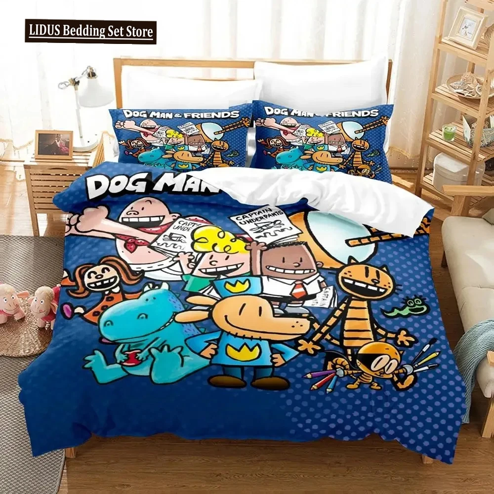 

3D Print Cartoon Dog Man Bedding Set Boys Girls Twin Queen Size Duvet Cover Pillowcase Bed Boys Adult Fashion Home Textileextile