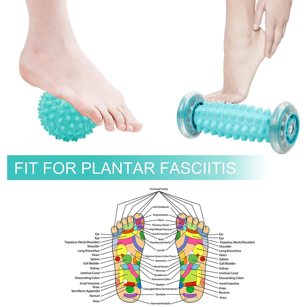 Massage Ball - Foot Pain Therapy Kit - Plantar Fasciitis, Heel Spur, Sore Muscles, Trigger Point - Back, Arm, Neck, Shoulder,Leg