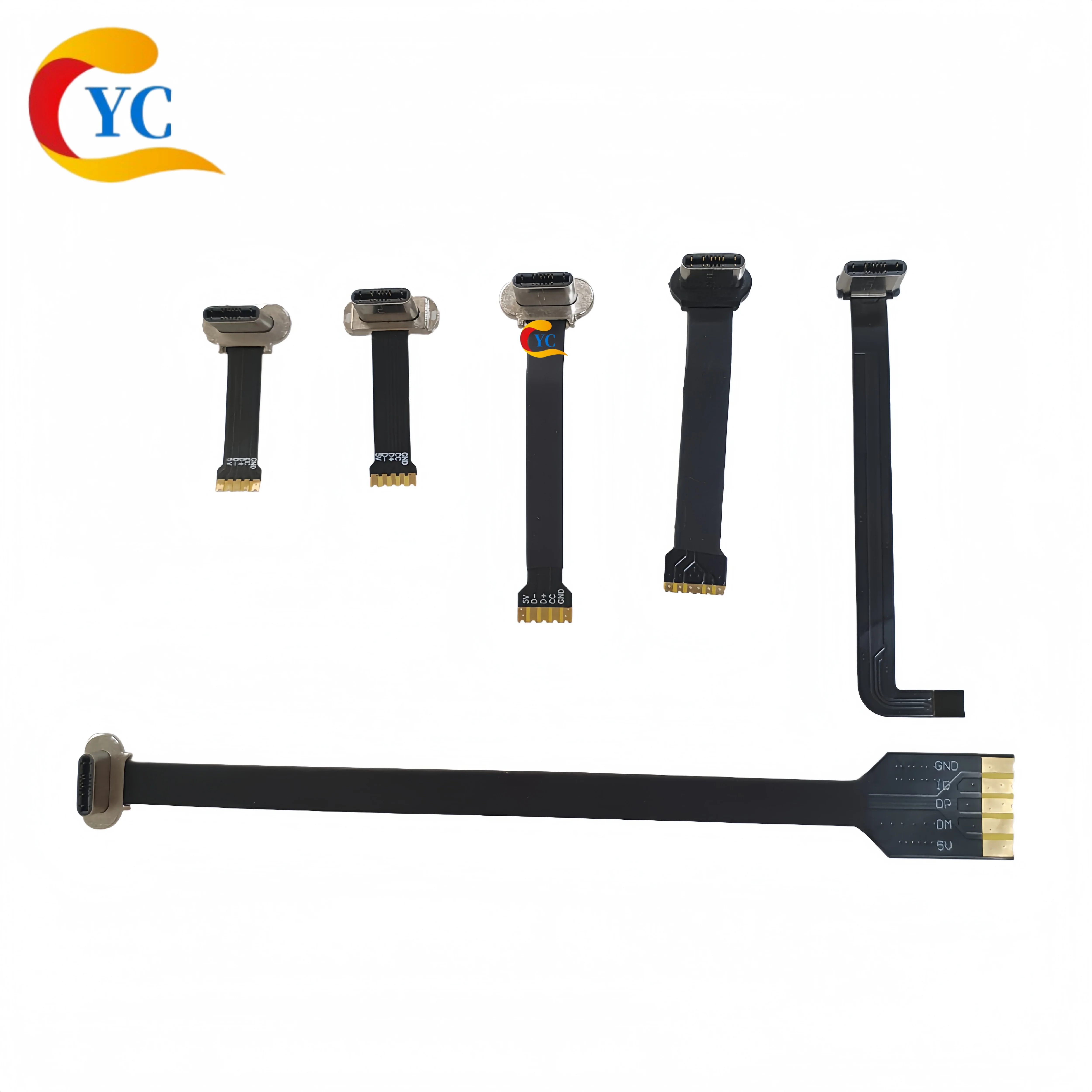 Type-C Male Wireless Charging Plug Flexible Cable Type C Game Controller Back Clip Adapter Data Transmission 5P Solder Pad Fast Charging Fpc Flexible Flat Cable