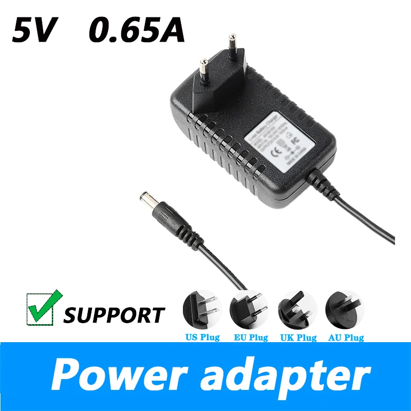 

British 5V 650MA British Gauge Power Adapter 5V 0.65A British standard plug cable AU Plug 5.5*2.1MM Power Supply