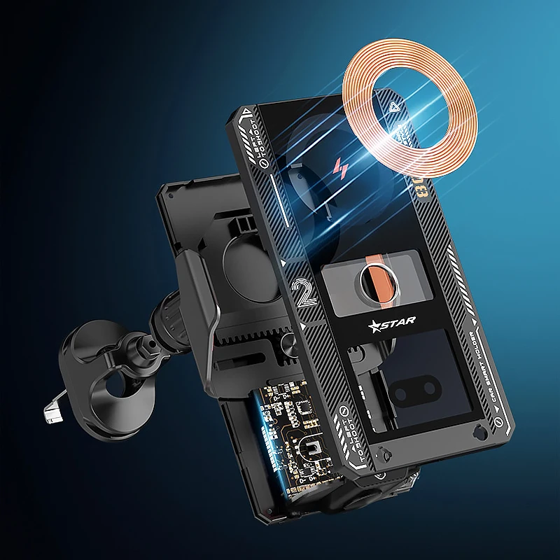 Auto Drahtlose Ladegerät Magnetische Auto Auto Halter Telefon Halterung Für Samsung iPhone Xiaomi Infrarot Induktion 66W Schnelle Ladestation – Detail 4