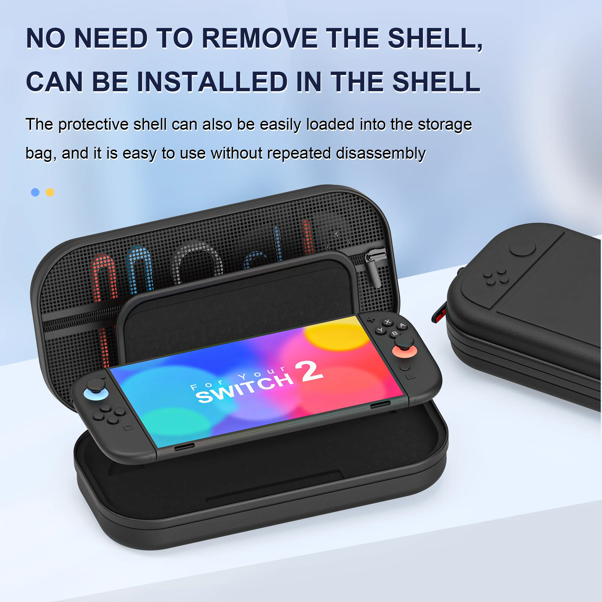 

Portable Waterproof Hard Shell Travel Case for Nintendo Switch, Shockproof Storage Organizer Bag for Game Console & Accessories