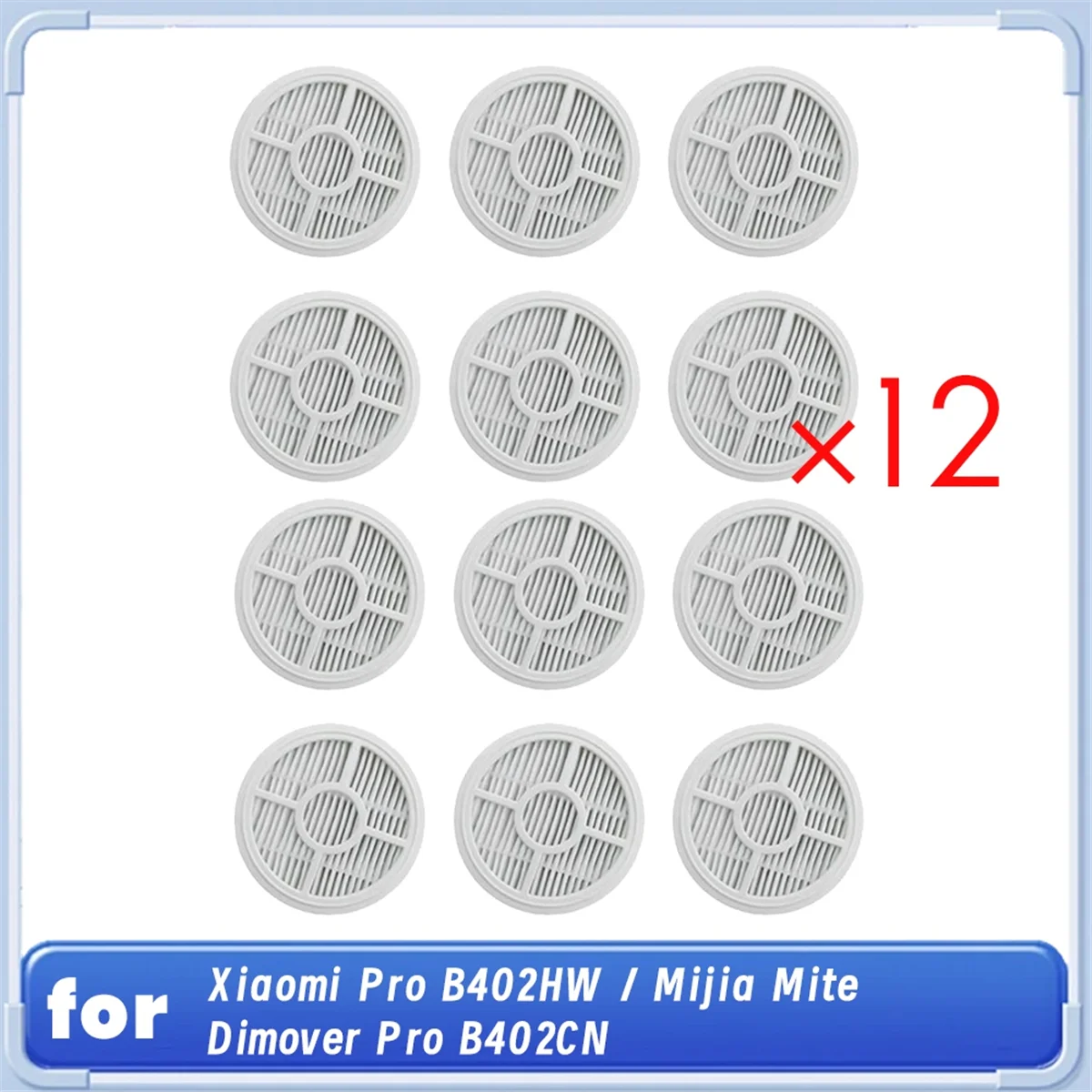 12 قطعة فلتر للمكنسة الكهربائية Xiaomi Dust Mite Pro B402HW / Mijia Mite Remover Pro B402CN جزء الملحقات