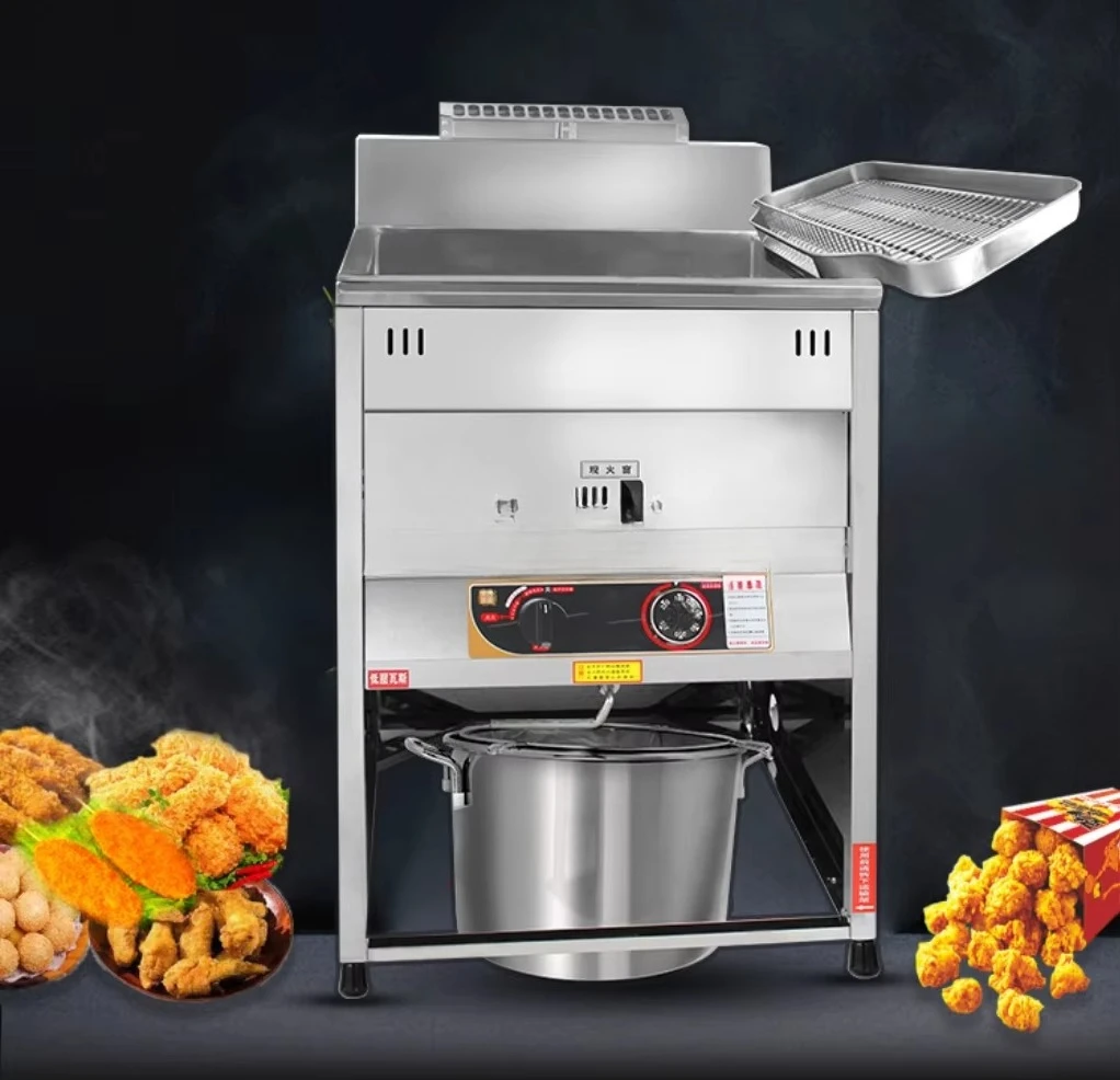 معدات قلي رقاقة البطاطس متعددة الوظائف عالية الجودة، كهربائية للوجبات السريعة التجارية، مقلاة زيت الدجاج ذات الدهون العميقة