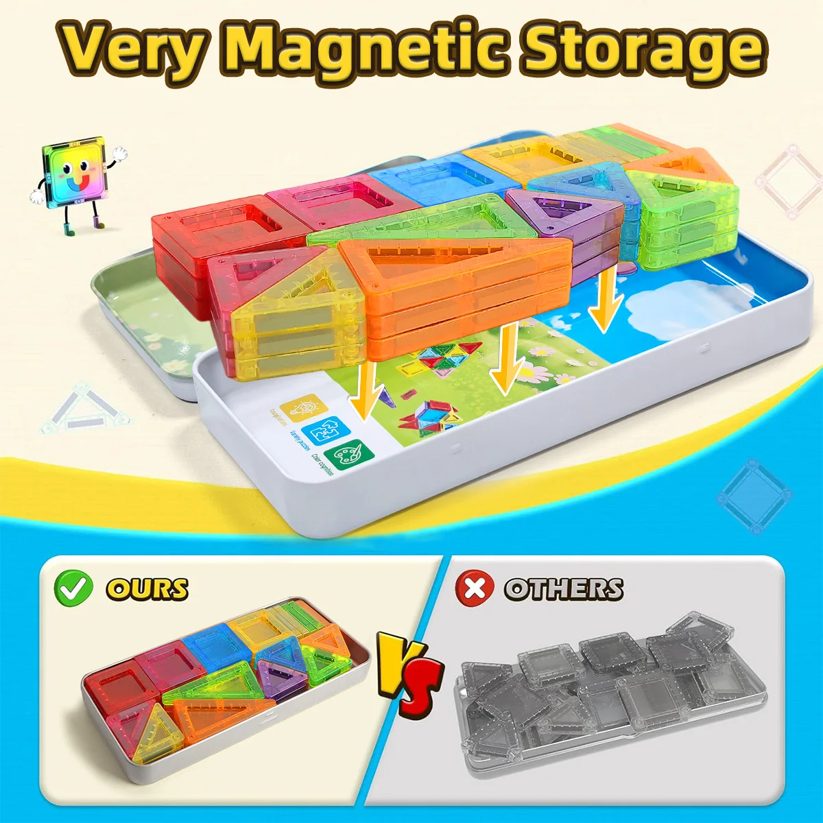 DIY نموذج مصمم البناء، مجموعة ألعاب المكعبات المغناطيسية، كتلة المغناطيس ألعاب تعليمية مونتيسوري لهدايا الأطفال #4