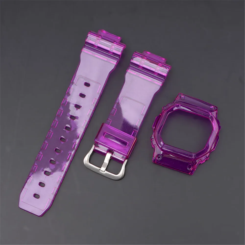 Resin Watch Strap+Case for Casio G-Shock DW-5600/5000/5030/5025 GW-M5610/M5600 G-5600 GLX-5600 Wrist Band Bracelet Accessories