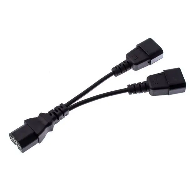 Type Y Power Cord Short IEC 320 C14 to C13+C7 Creative Y Split Data Power Line C14-C13 C7 Split Y Cable  26CM/10.2inch