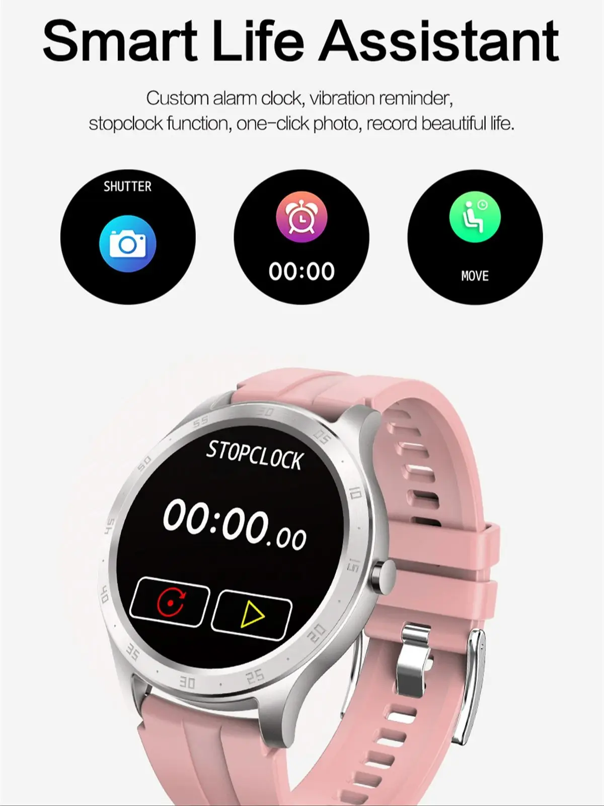 S20 Fitness Sports Smart Watch per le donne monitoraggio della pressione sanguigna della frequenza cardiaca IP67 Smartwatch impermeabile per