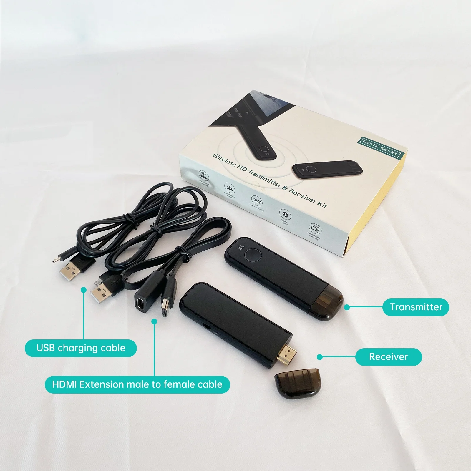 2025 hot sale  Wireless Transmitter and Receiver 30m/100ft, MT-VIKI Portable Wireless  Extender for Conference Room