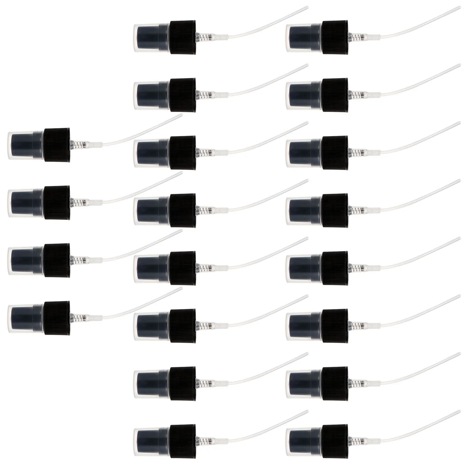 

20 Pcs Black Spray Head Accessories Alcohol Bottle Pump Fine Mist Cap Plastic Replacement 20 410 Sprayer Bottle Nozzle