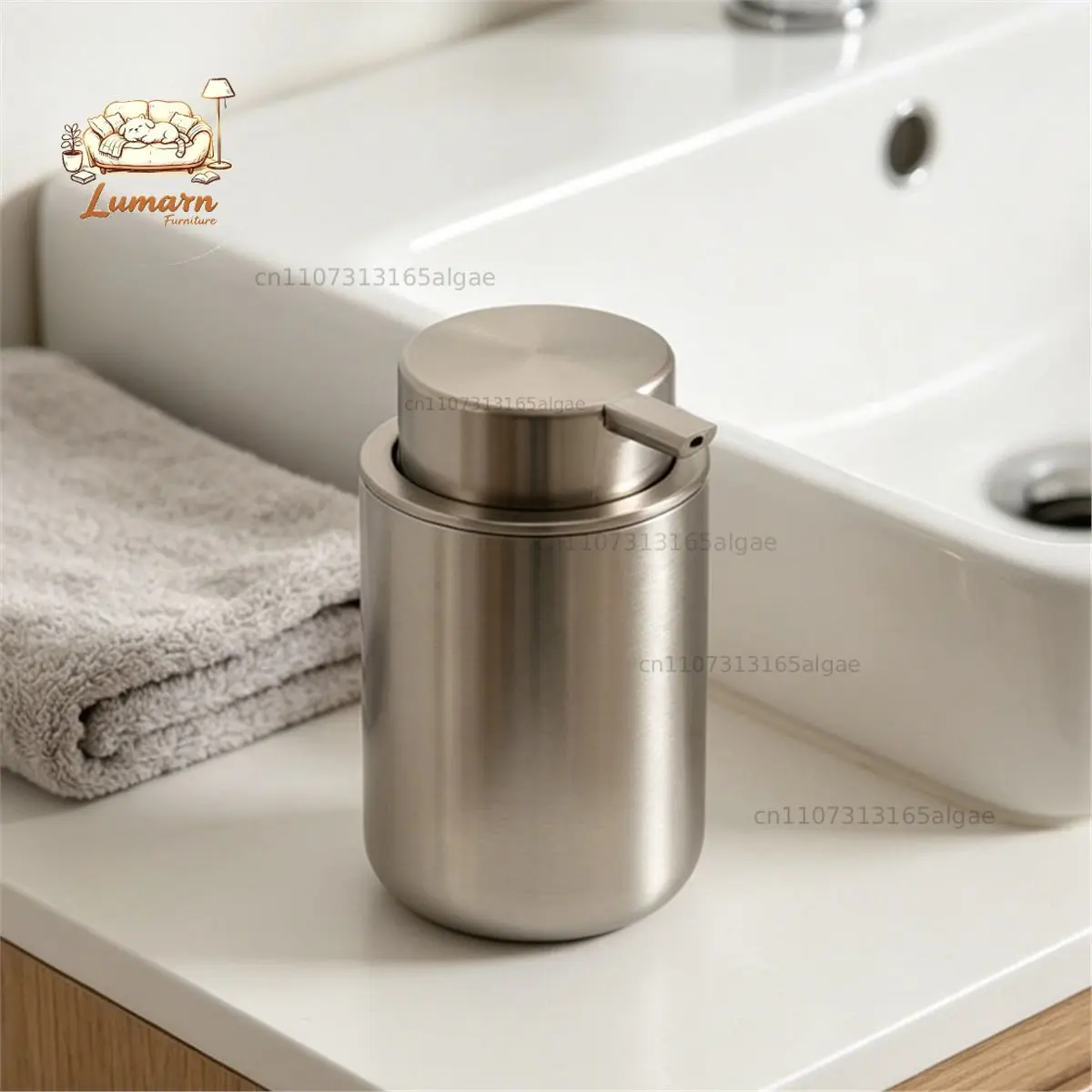 Stainless Steel Soap Pump Easy to Press Liquid Hand Soap Dispenser Stainless Steel Lotion Dispenser Silver