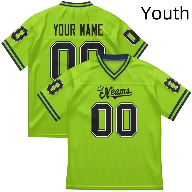 Personalized Rugby Jersey Customize Stitched Youth American Retro Football Wear for Team Sports Wholesale Boys Girls Pullover