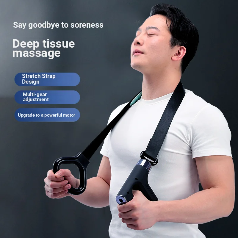 Minimalist Matte Finish Muscle Massager | Durable Composite Shell, Low Noise Electric Body Relaxer, One-Button Control for Home.