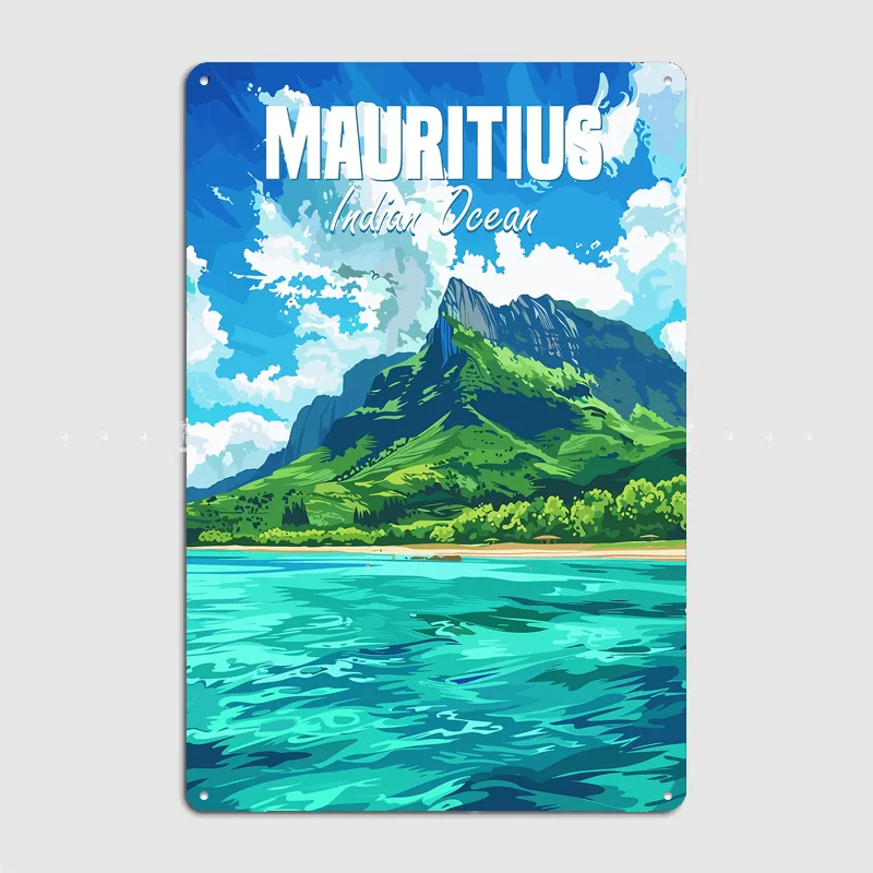 Mauritius Metal Custom Sign Living Room Wall Indoor Decor Room Decoration Bedroom Posters Home Decor