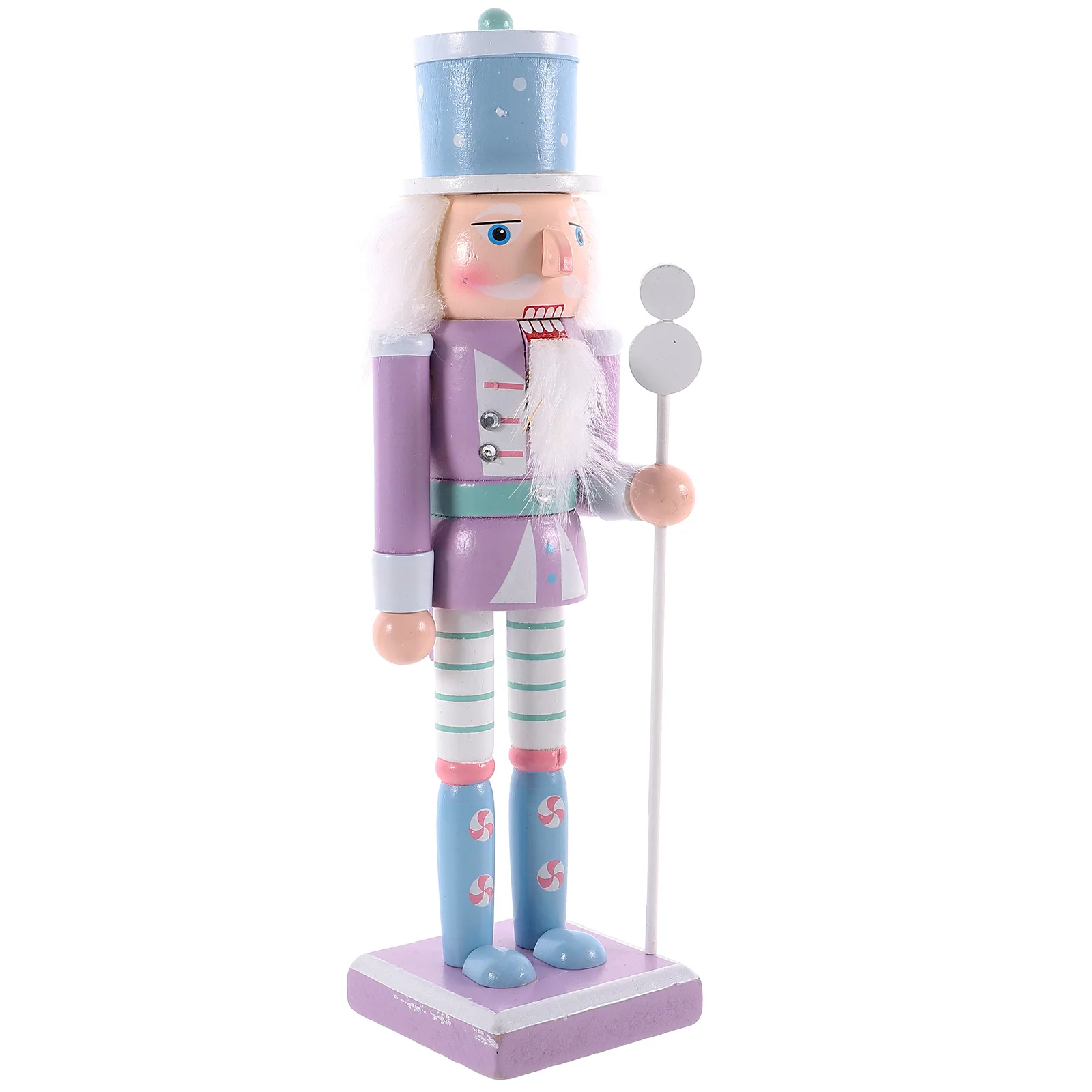 Number Stickers Christmas Tree Decorations Xmas Nutcracker Mini Wood Figures Purple Nutcrackers Girl Miss