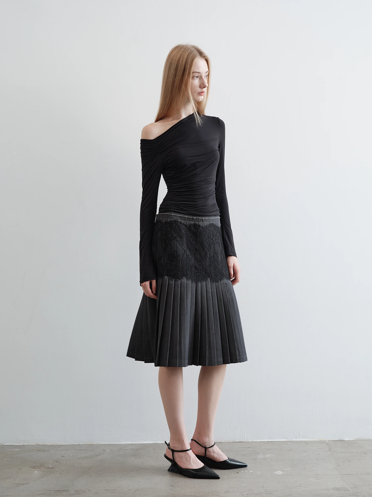 

Slim Fit Lightweight Asymmetrical oulder Base irt Skin Friendly Breathable Casual Sle Long Sve T-irt for Women