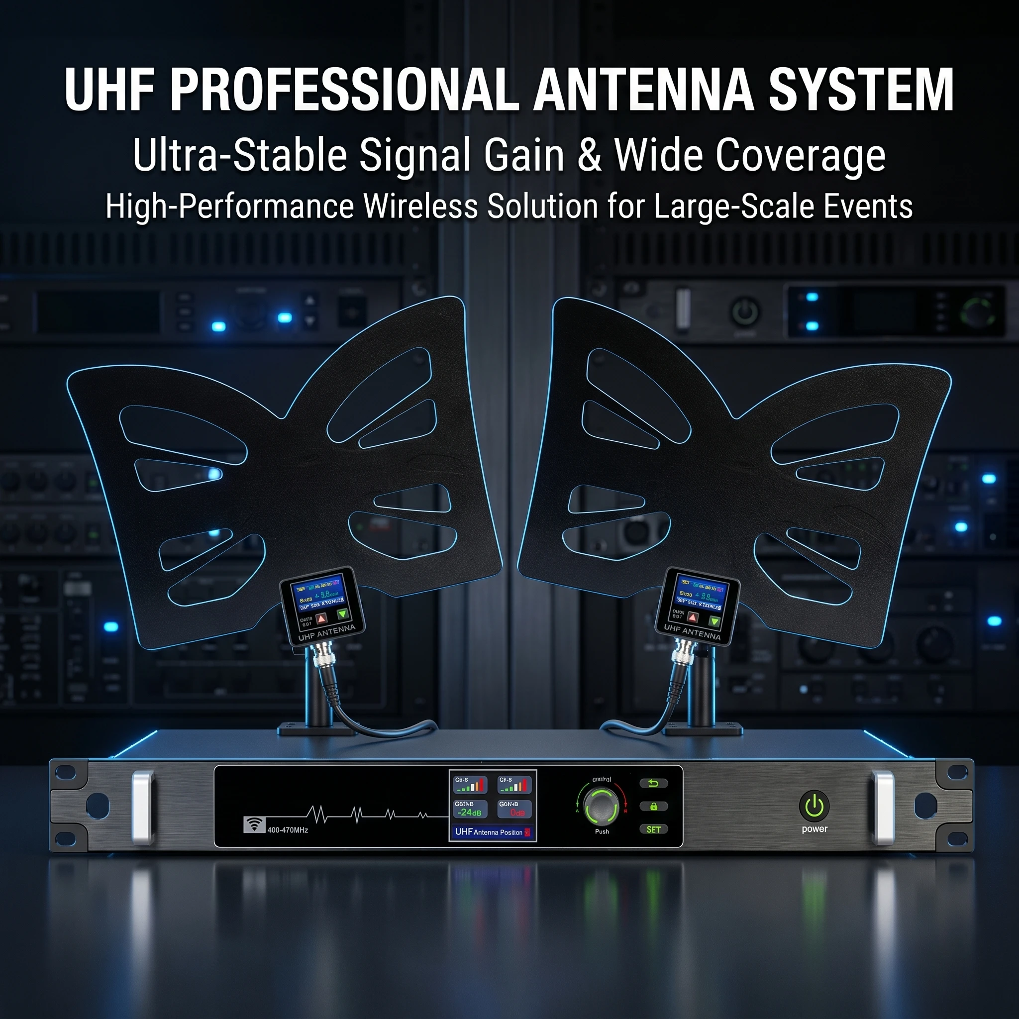 Paulkitson AT-10pro Antenna Distribution System Ultra-Stable Signal Wide Coverage Stage Karaoke Live Wireless Mic Kit 450-970MHz