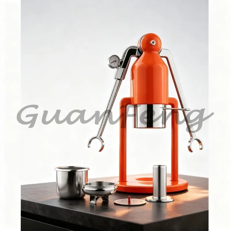 Portable Manual Press Espresso Maker, Non Electric Hand Pressure Coffee Machine for Home Daily Brewing