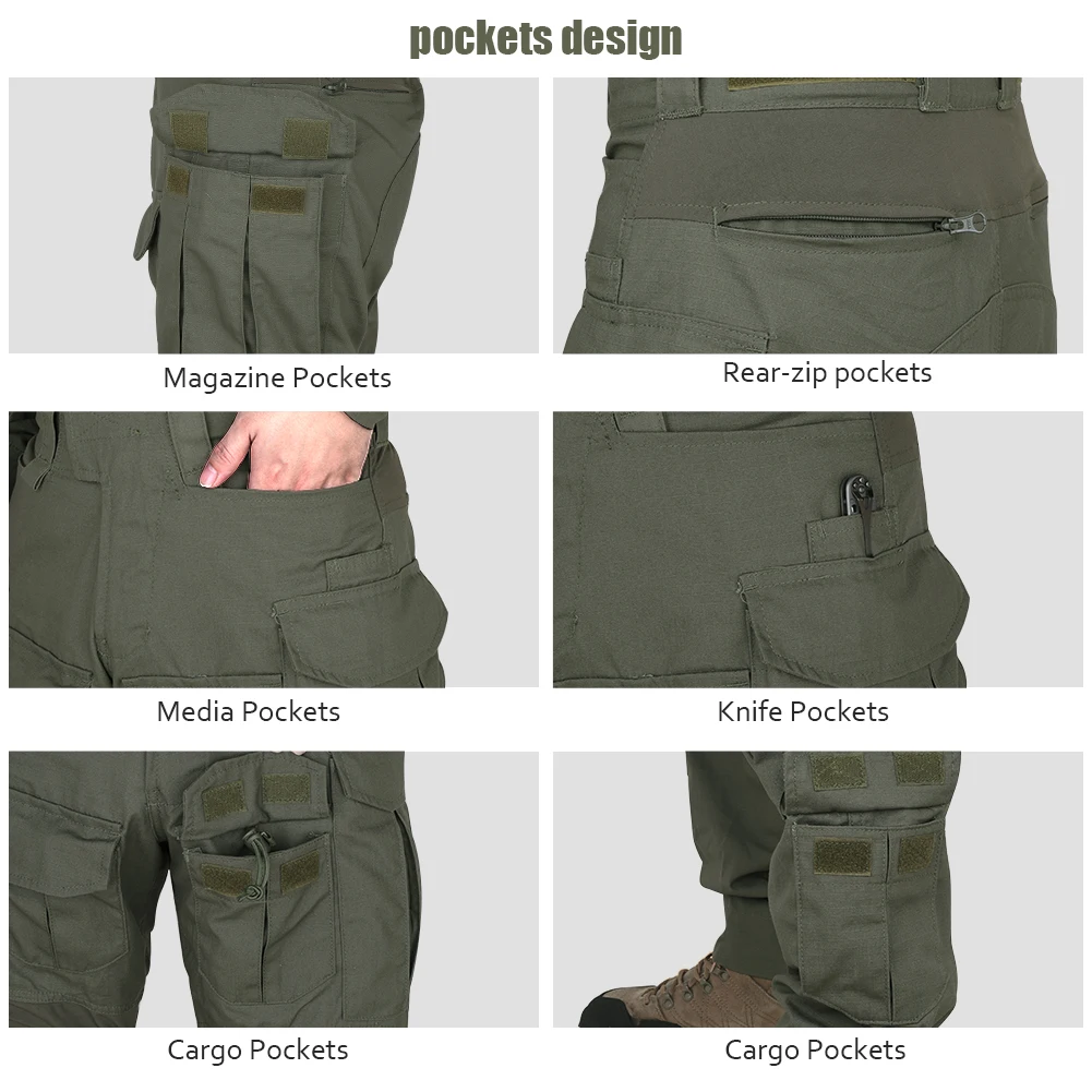 Gen3 Camo Uniforme da combattimento Abbigliamento da caccia Set tattici Camicia Pantaloni cargo Abbigliamento uomo Kit tuta militare Verde resistente all'usura