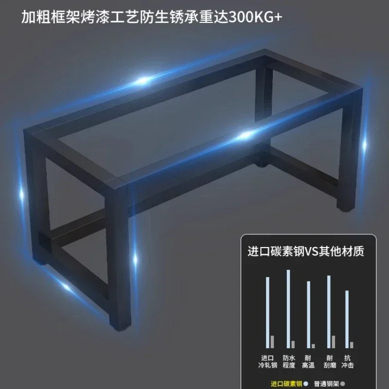 Computer Desk Desktop Student Double Desk Home Bedroom Study Table Desk Carbon Fiber Simple E-Sports Table