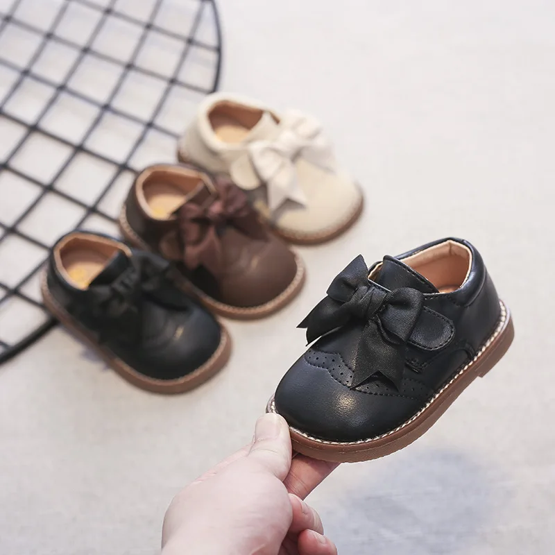 

Children's Martin Shoes Spring and Autumn Soft Sole Single Shoes Girl Baby Toddler Shoes Medium and Small Children's Ca